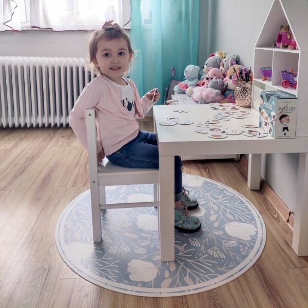 Rund pvc matta Steg och knoppar