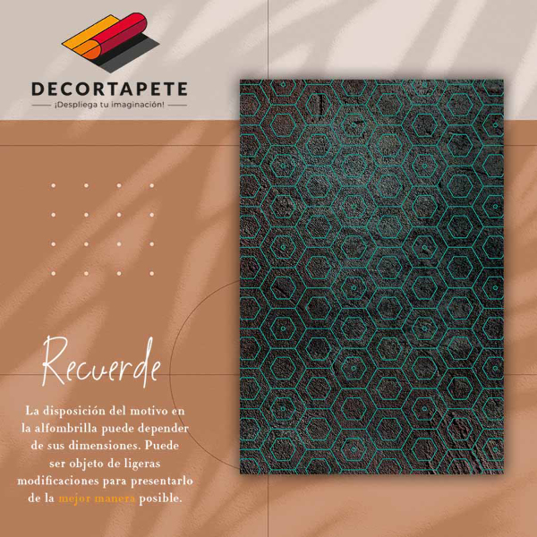 Vinylmatta Retro hexagoner