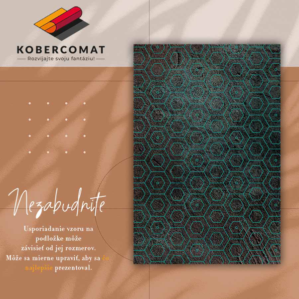Vinylmatta Retro hexagoner