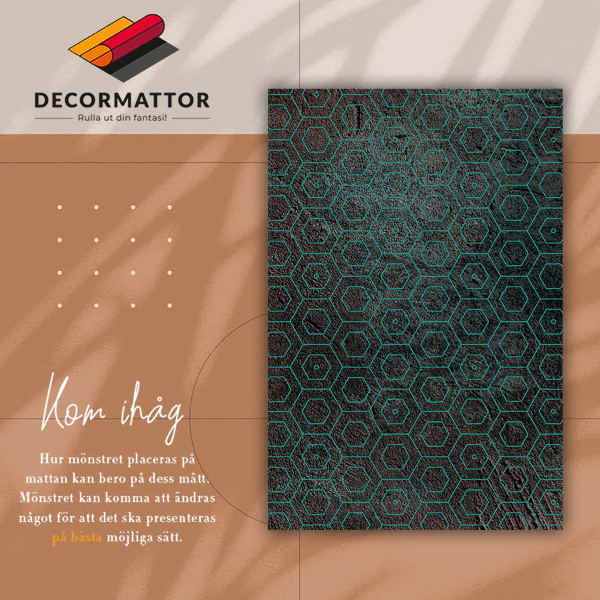 Vinylmatta Retro hexagoner