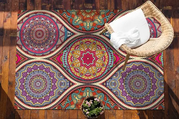 Utematta Färgglada mandala