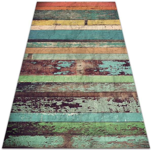 Balkong matta Färgglada brädor