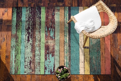 Balkong matta Färgglada brädor