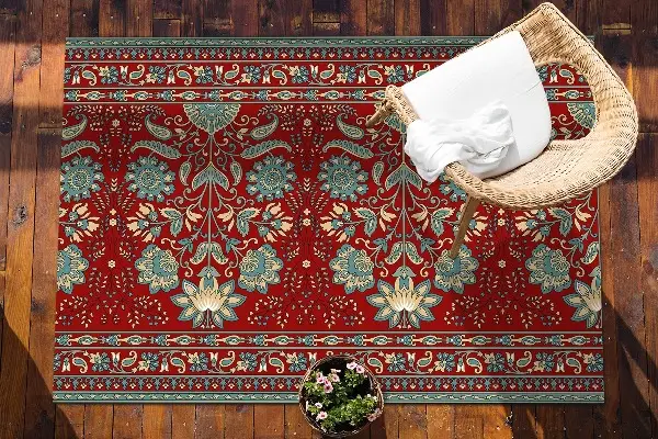 Balkongmatta Paisley blommor