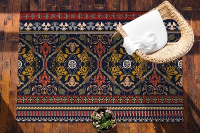 Utomhusmatta Blommigt boho -mönster