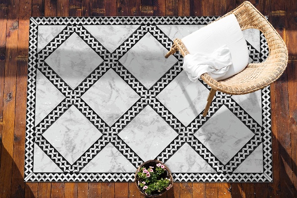Balkongmatta Marmormönster