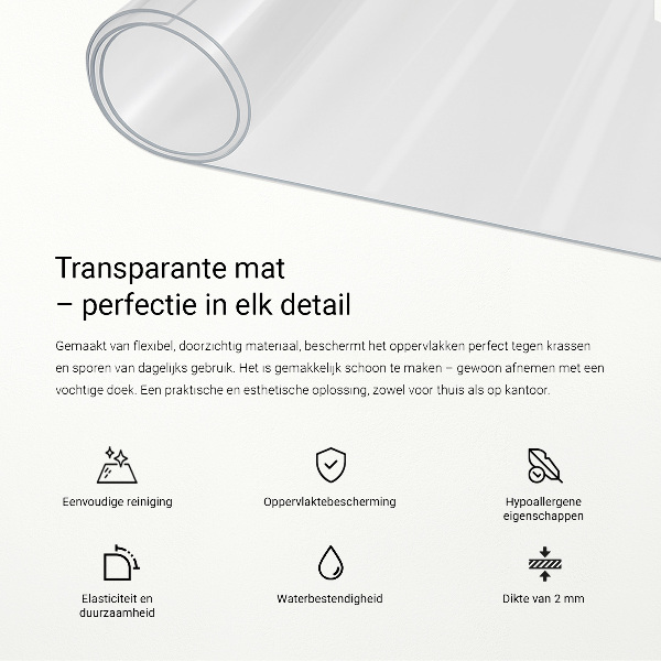 Mjukt glas för skrivbordet