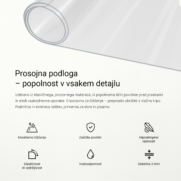 Mjukt glas för skrivbordet