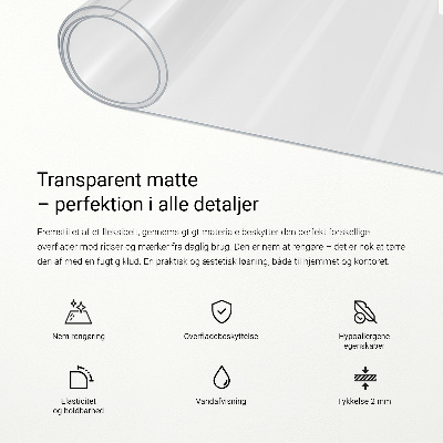 Mjukt glas för skrivbordet