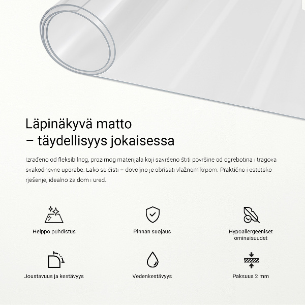 Mjukt glas för skrivbordet