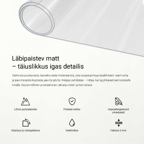 Mjukt glas för skrivbordet