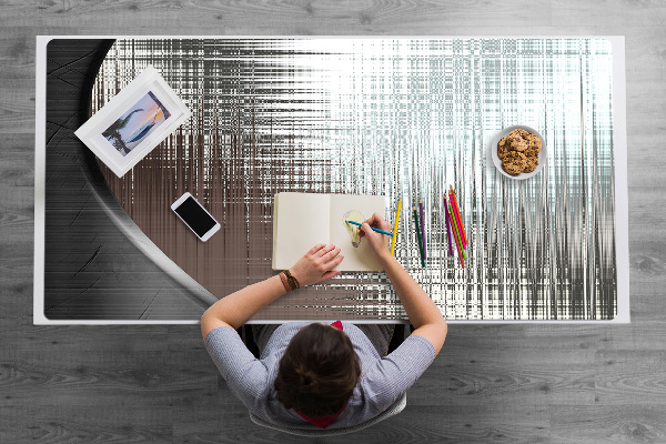 Skrivbordsunderlägg Silverabstraktion