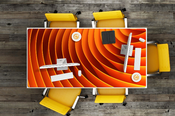 Skrivbordsunderlägg Orange vågor