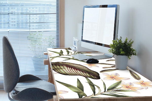 Skrivbordsmatta Blad och blommor