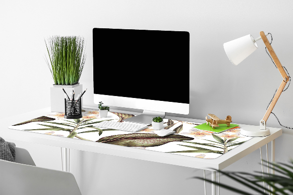 Skrivbordsmatta Blad och blommor