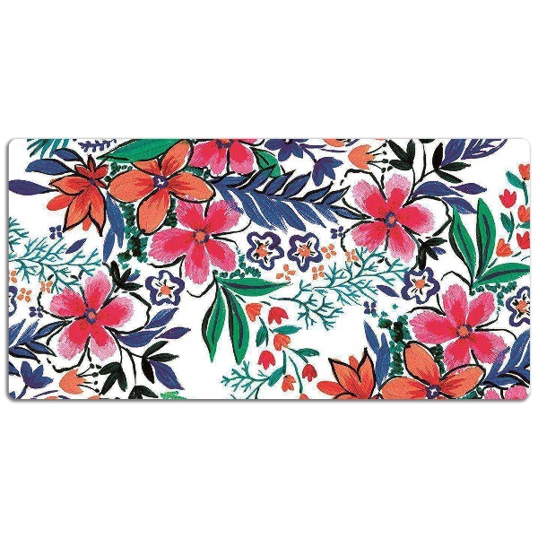 Skrivbordsmatta Färgglada blommor