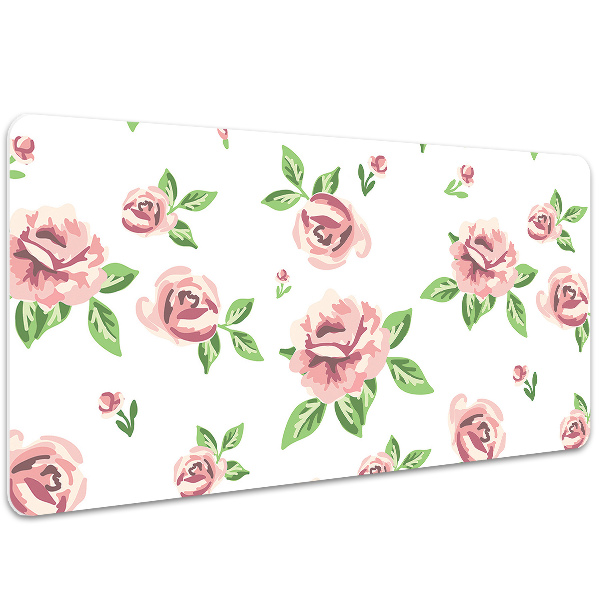 Skrivbordsmatta Pastellblommor