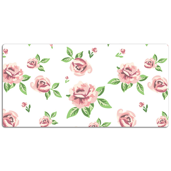 Skrivbordsmatta Pastellblommor