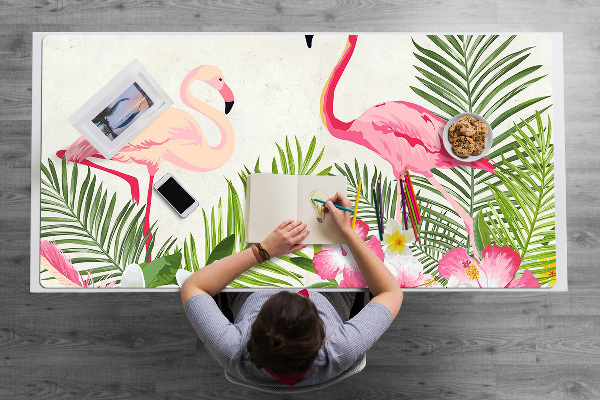 Skrivbordsmatta Två flamingos