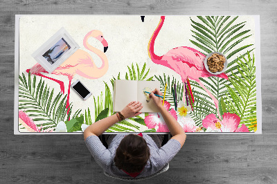 Skrivbordsmatta Två flamingos