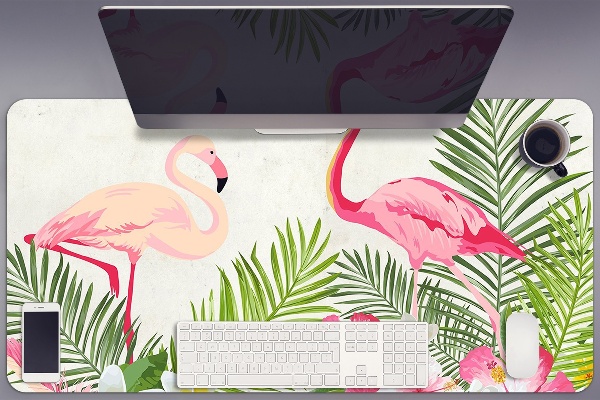 Skrivbordsmatta Två flamingos