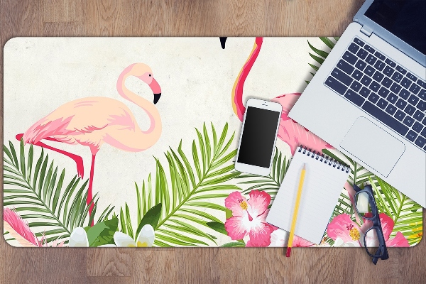 Skrivbordsmatta Två flamingos