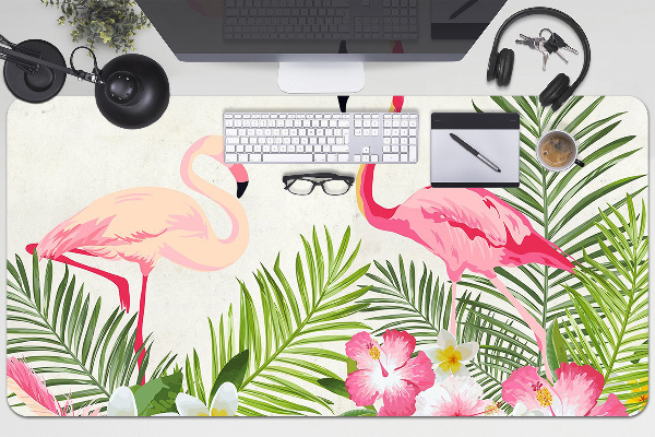 Skrivbordsmatta Två flamingos