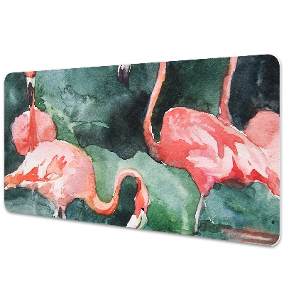 Skrivbordsmatta Målade flamingos