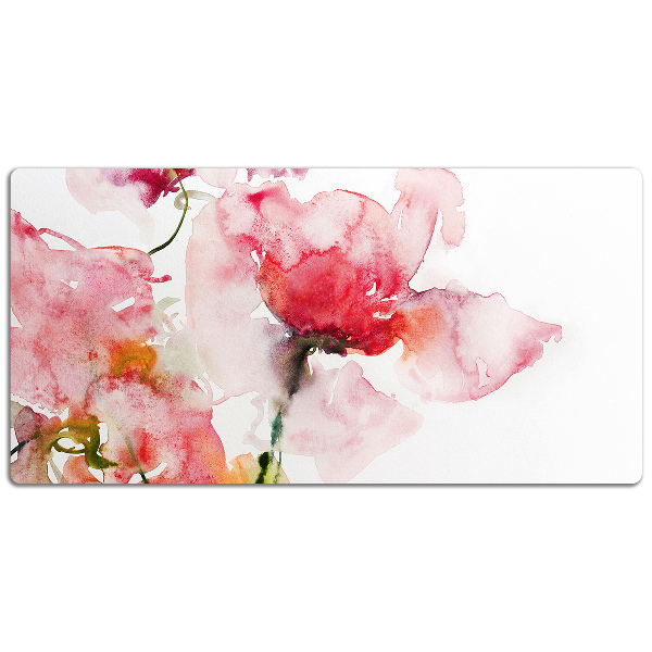Skrivbordsmatta Akvarellblommor