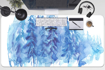 Skrivbordsmatta Vinterskogs akvarell