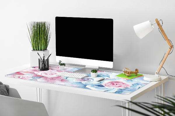 Skrivbordsmatta Pastellblommor