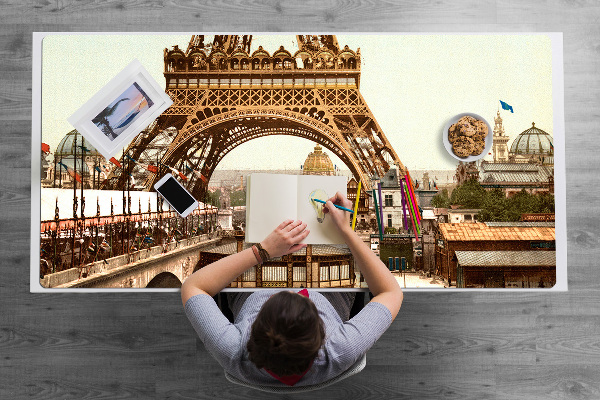 Skrivbordsmatta Eiffel retro torn