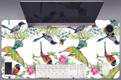 Skrivbordsunderlägg Färgglada fåglar