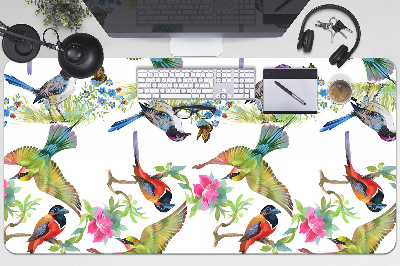 Skrivbordsunderlägg Färgglada fåglar