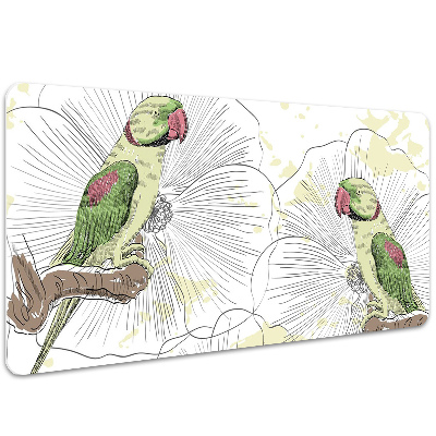 Skrivbordsunderlägg Gröna papegojor