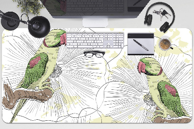 Skrivbordsunderlägg Gröna papegojor