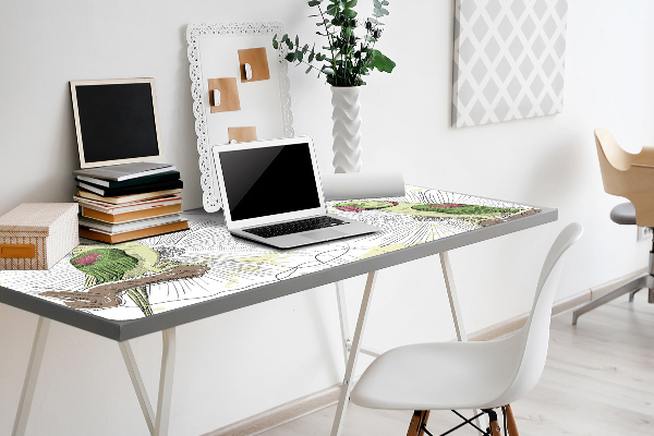 Skrivbordsunderlägg Gröna papegojor