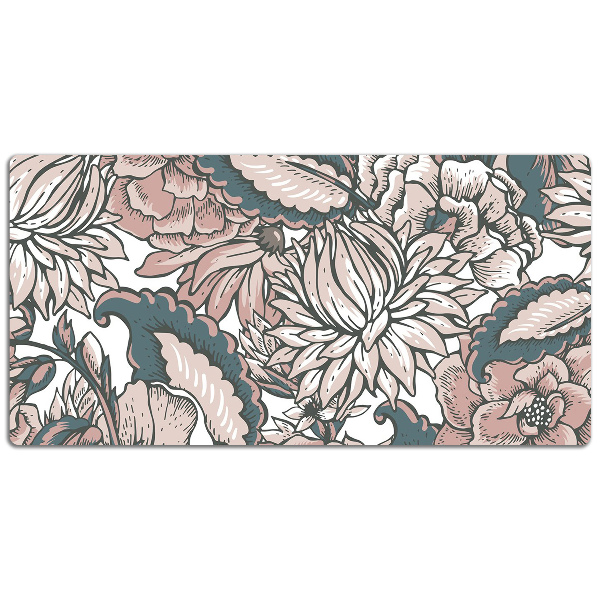 Skrivbordsunderlägg Rosa blommor