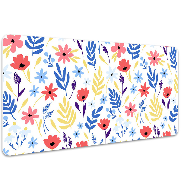 Skrivbordsunderlägg Färgglada blommor