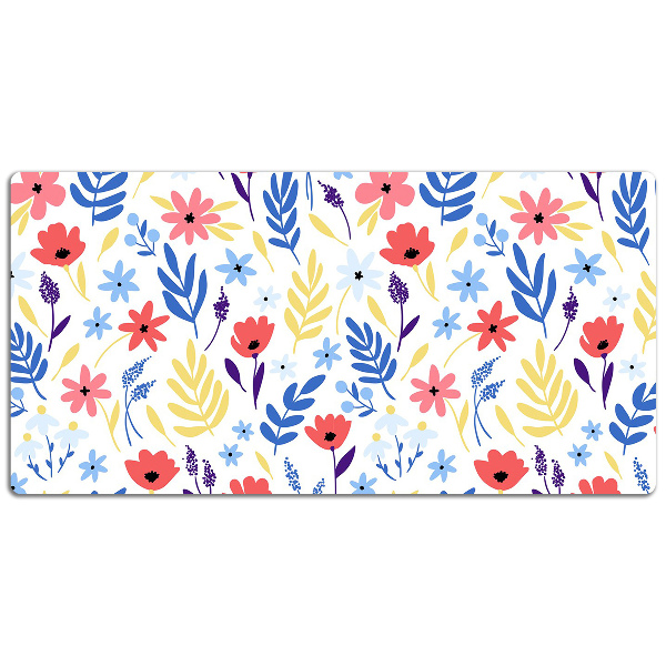 Skrivbordsunderlägg Färgglada blommor