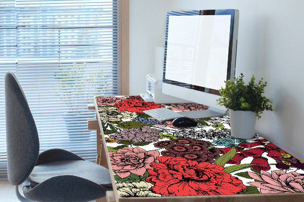 Skrivbordsunderlägg Höstblommor