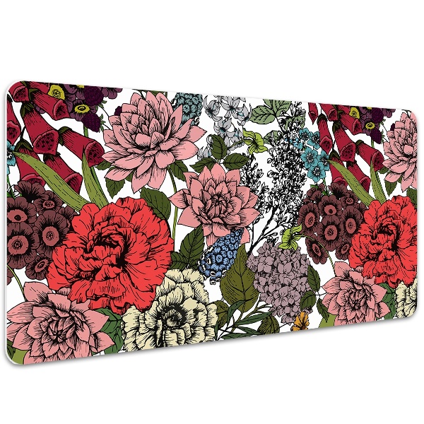 Skrivbordsunderlägg Höstblommor