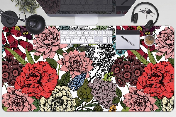 Skrivbordsunderlägg Höstblommor