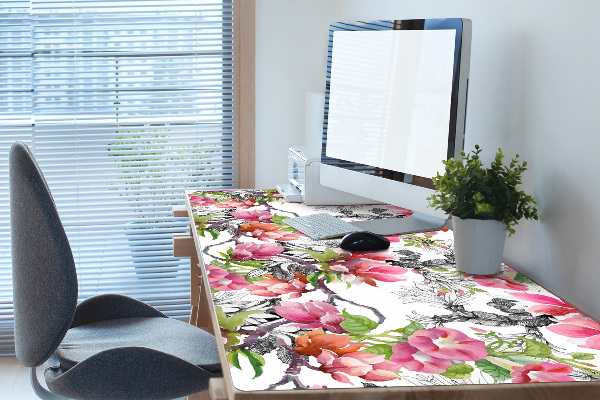 Skrivbordsunderlägg Akvarellblommor