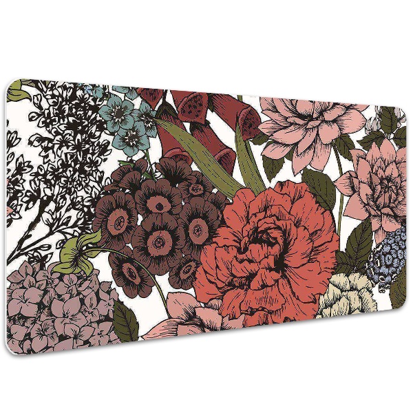 Skrivbordsunderlägg Höstblommor
