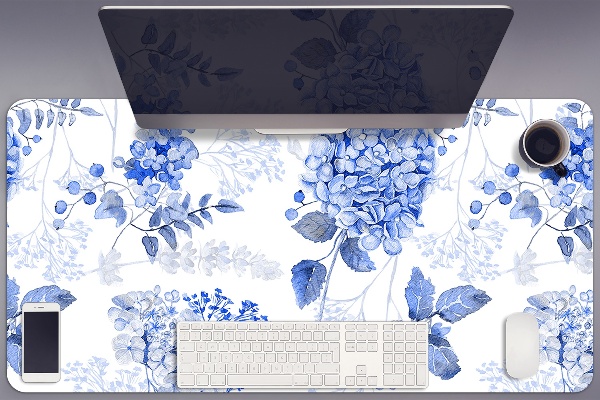 Skrivbordsunderlägg Blå hortensia