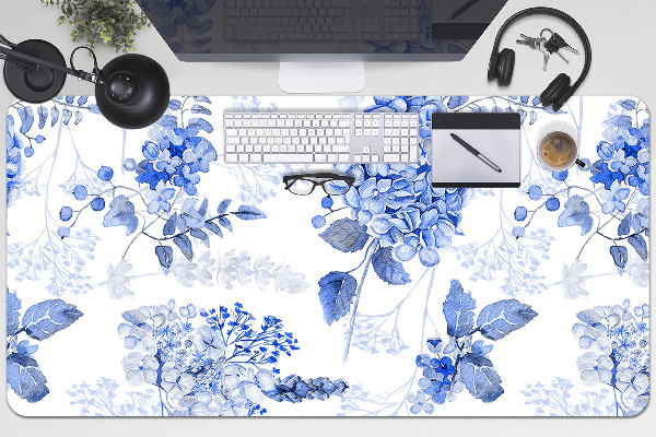 Skrivbordsunderlägg Blå hortensia