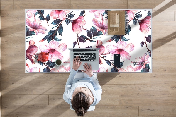 Skrivbordsunderlägg Hibiskusblommor