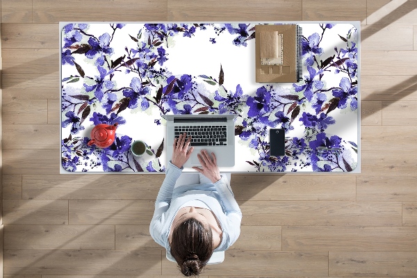 Skrivbordsunderlägg Blå blommor