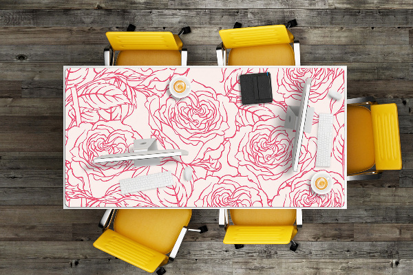 Skrivbordsunderlägg Rosor doodle